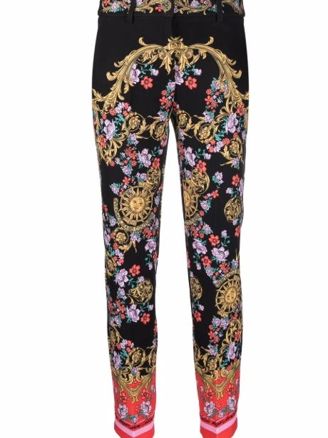 Affordable Women fitted print trousers Couture Versace Jeans baroque 0803